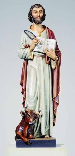 Hand Carved in Linden or Fiberglass St. Luke Statue | Made in Italy