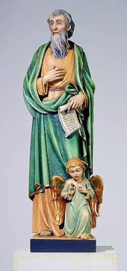 Hand Carved in Linden Wood or Fiberglass St. Matthew Statue | Made in Italy