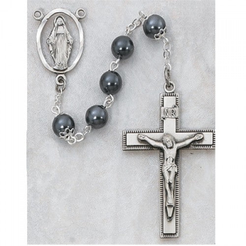 7MM IMMITATION HEMATITE ROSARY