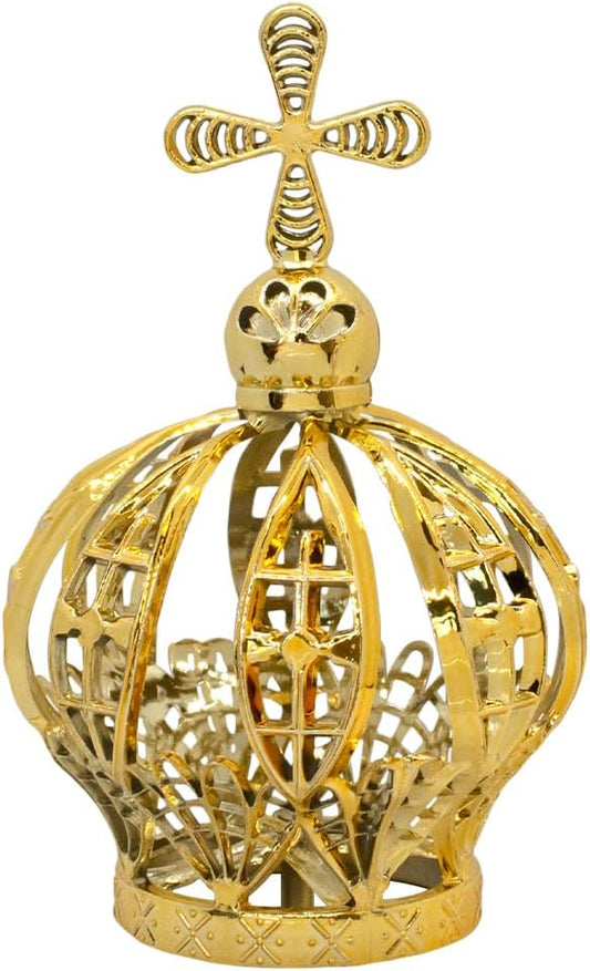 Royal Gold-Tone May Crowning Crown for Blessed Virgin Mary – 3" x 2"