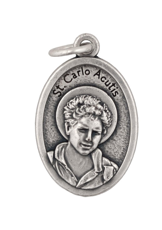 Carlo Acutis Silver-Tone Medal Pendant