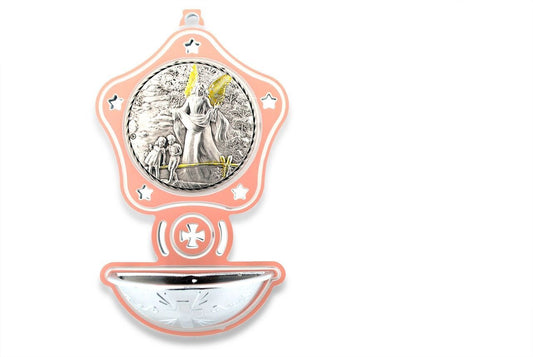 Pink Guardian Angel Holy Water Font