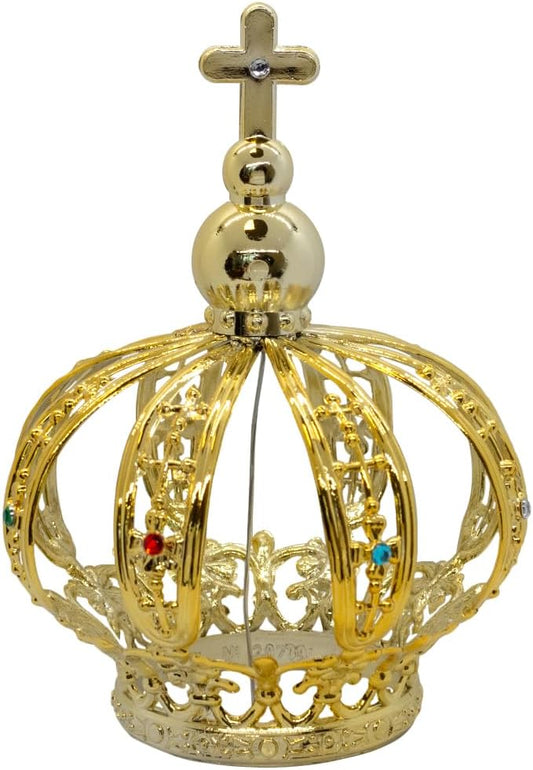 Regal Gold Crown for Mary Figurine – 5.75" x 4" May Crowning Accessory