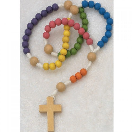 SMALL WOODEN KIDDEE ROSARY, WOODEN KIDS ROSARY