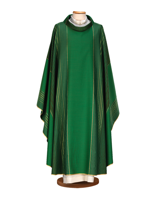Lightweight Lurex Wool Chasuble with Subtle Glow – Elegant and Fluid Liturgical Vestment for Catholic Ceremonies