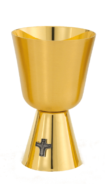 Beautiful 24K Gold-Plated Communion Chalice