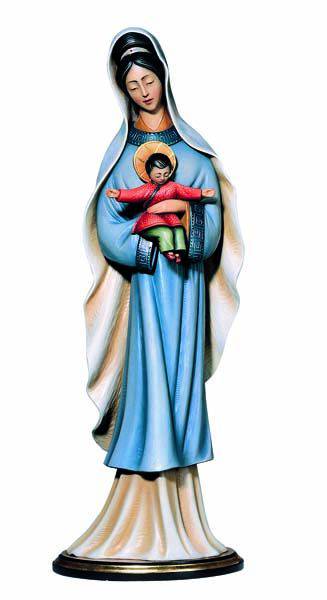 Hand Carved in Linden Wood Our Lady of Lavange (Vietnam) Statue | Made in Italy