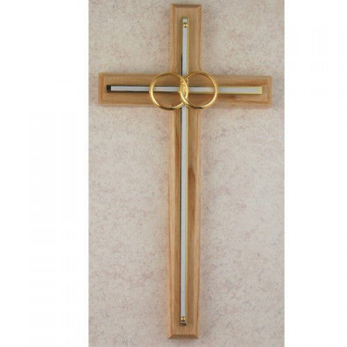 8 OAK W/ WHITE WEDD CROSS"