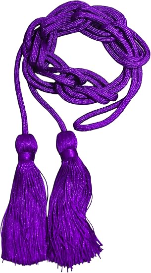VILLAGE GIFT IMPORTERS Purple Vestment Cincture Belt – Liturgical Waist Rope for Priests, Deacons, and Acolytes