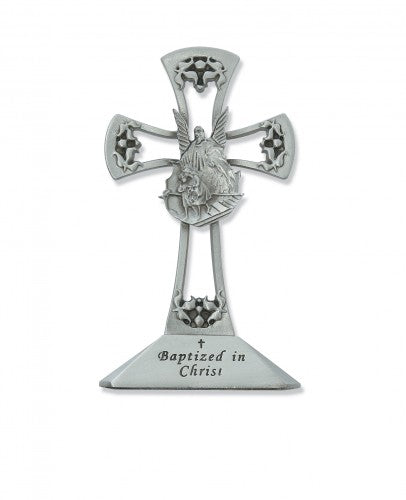 4" PEWTER STNG BAPTISM CROSS