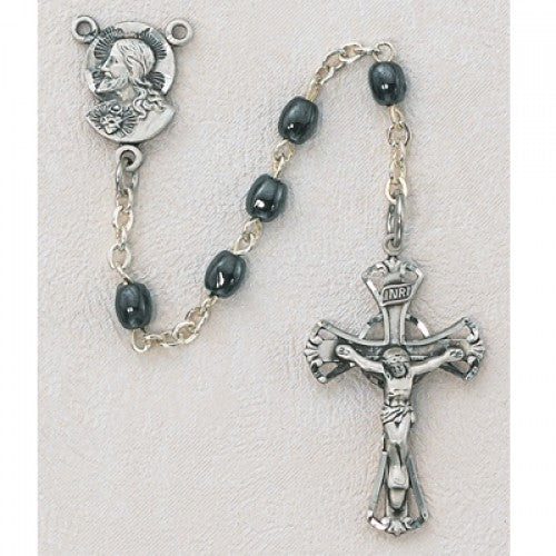 OVAL HEMATITE ROSARY
