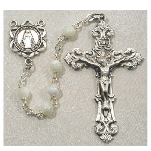 5MM MOTHER OF PEARL ROSARY