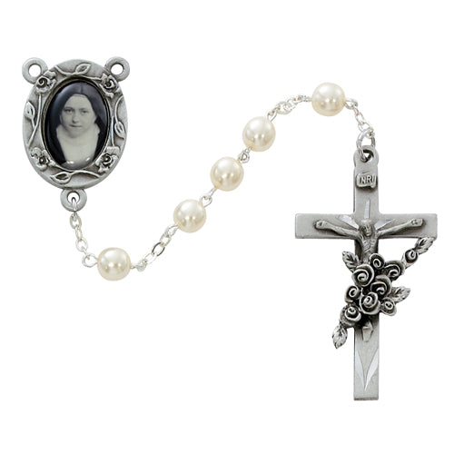 6MM PEARL ST THERESE ROSARY
