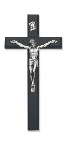 10" BLACK/SILVER CRUCIFIX