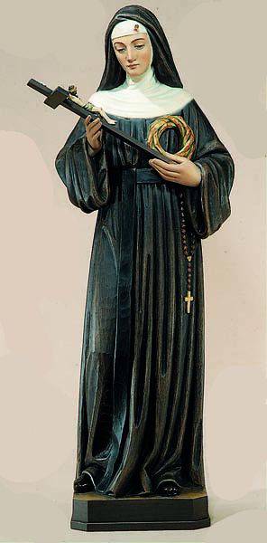 Hand Carved in Linden Wood St. Rita Statue | Made in Italy