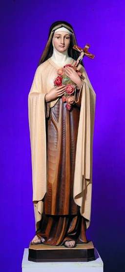 Hand Carved in Linden Wood or Fiberglass St. Therese of Lisieux | Made in Italy