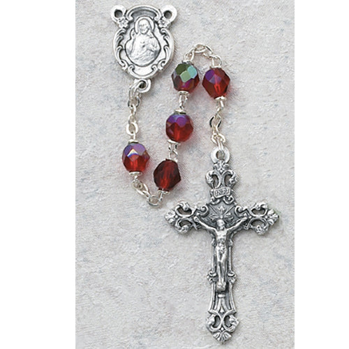 6MM RUBY/JULY ROSARY