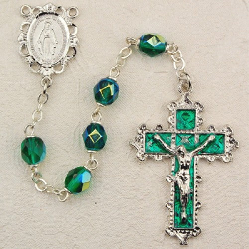 6MM EMERALD ROSARY