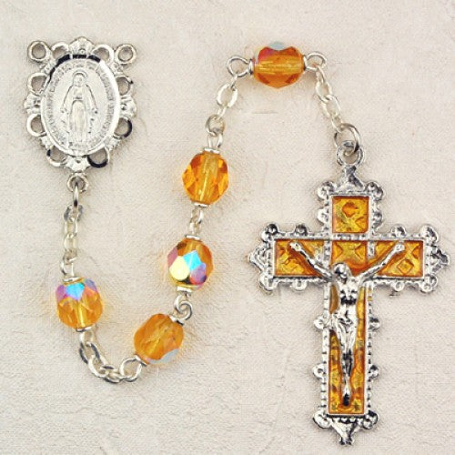 6MM TOPAZ ROSARY