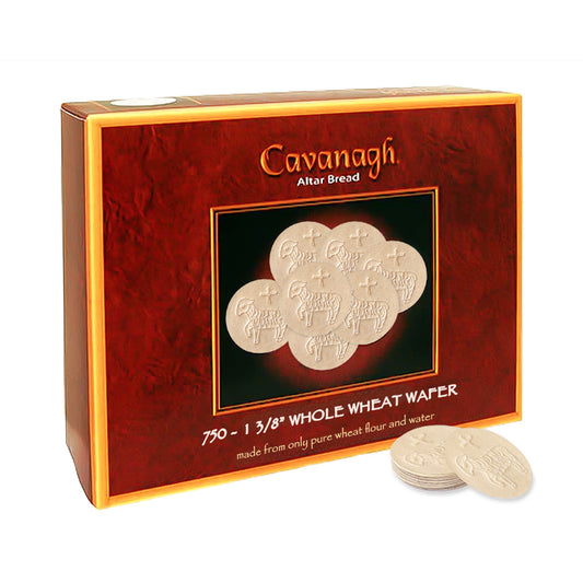 Whole Wheat Communion Wafers 1-3/8" (Pack of 750) - Lamb Design - Cavanagh