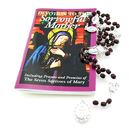 Vatican Imports Seven Sorrows Chaplet with Devotion to The Sorrowful Mother Book