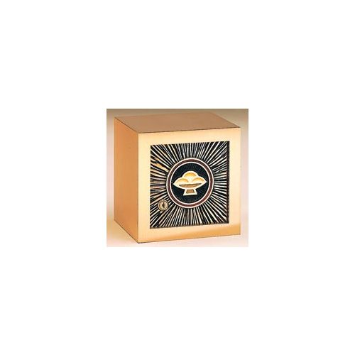 Tabernacle with Communion Motif | Made of Bronze | Bas Relief Sculpted Decoration of statuary bronze finish