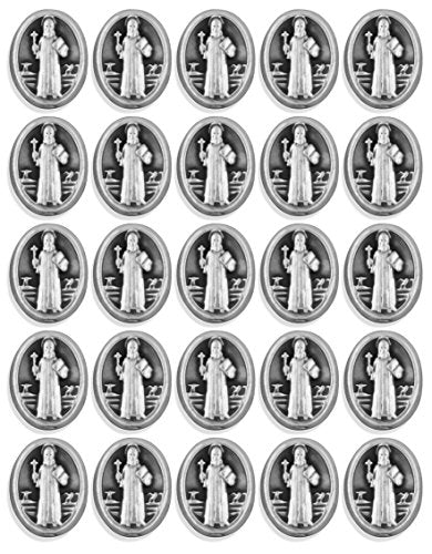 10mm Bulk Saint Benedict Medal Rosary Beads - Pack of 25