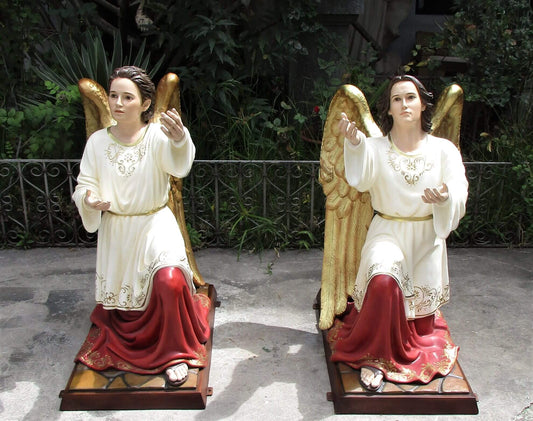 Tranquil Sentinels – 39″ Guardian Angels (Left and Right Versions)