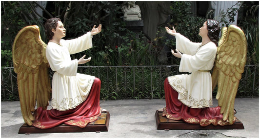 Tranquil Sentinels – 39″ Guardian Angels (Left and Right Versions)