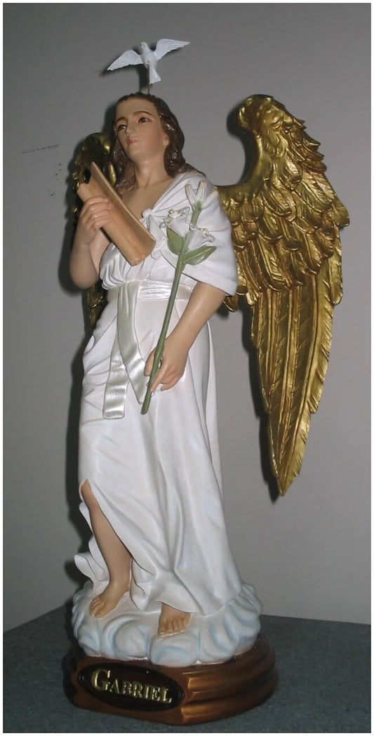 Gabriel’s Calling – 18″ Angelic Messenger Sculpture