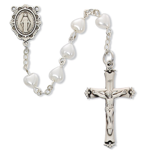 STERLING SILVER WHITE HEART