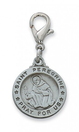 ST. PEREGRINE CLIPABLE CHARM WITH ST. PEREGRINE MEDAL