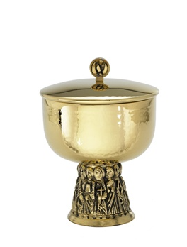 Apostolic Radiance 24K Gold-Plated Hammered Ciborium