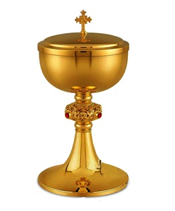 Regal Imported Ciborium with Red Stone Accents