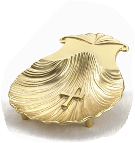 Radiant 24K Gold Baptismal Shell