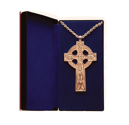 Radiant 24K Gold Pectoral Cross with 32-Inch Chain