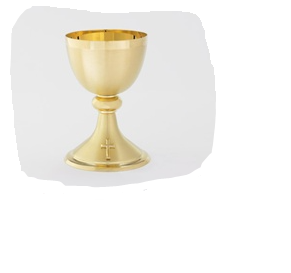 Satin Finish Chalice with 24k Gold and Classic Cross Accent
