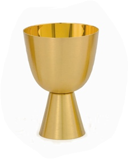 Exquisite 24K Gold-Plated Satin Communion Cup