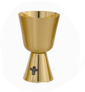 Beautiful 24K Gold-Plated Communion Chalice