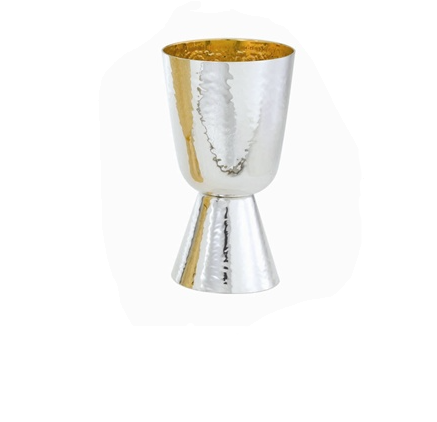 Lustre Silver-Plated Hammered Communion Chalice