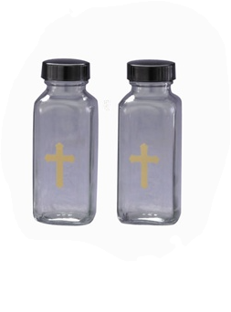 Sanctus Glass Cruet Set for Sacred Liturgical Use