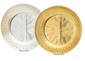 Elysian Brass Basketweave Tray