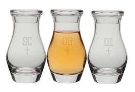 Sacred Reflection Glass Chrismal Set