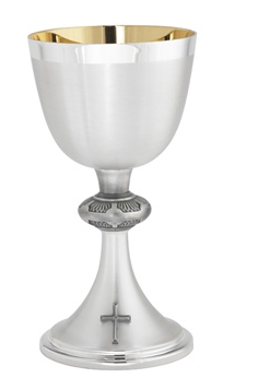 Elegant Silver Chalice with Gold Interior and Silver-Ox Accents
