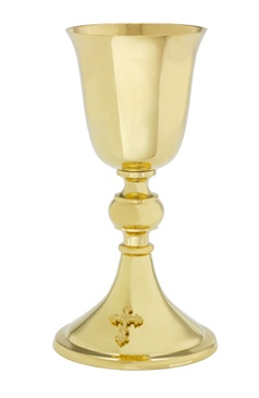 Beautifully Crafted High Polish Chalice with Ornate Cross