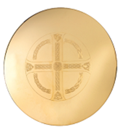 Golden Celtic Maltese Paten – Elegant Liturgical Vessel