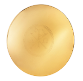 Chi-Rho Eucharistic Paten – 7" Gold-Plated Vessel