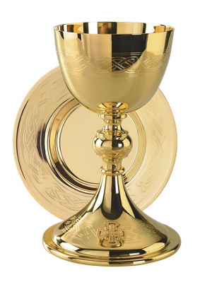 Beautiful 24k gold Plated Chalice and Paten