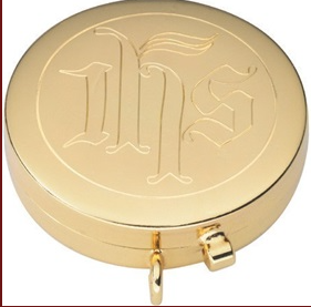 Graceful Guardian Gold Plated Pyx for Safely Transporting the Precious Body of Christ