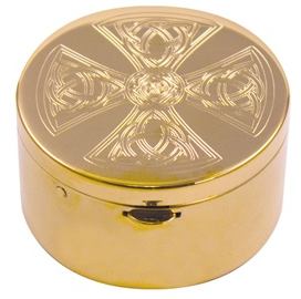 Celtic Grace Gold-Plated Pyx: Safeguarding the Precious Body of Christ